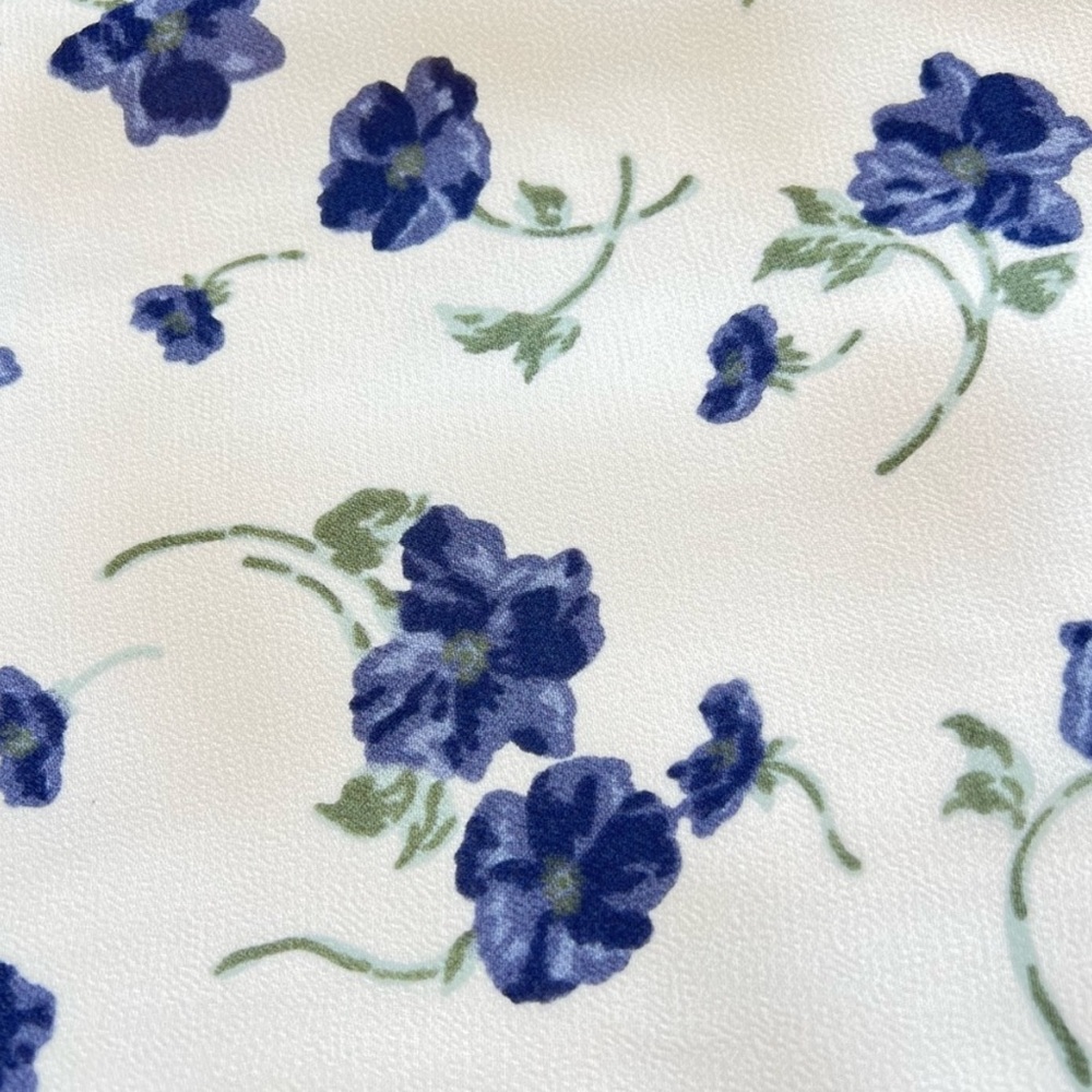 Reformation White and Blue Floral Midi Dress - Picture 4 of 16